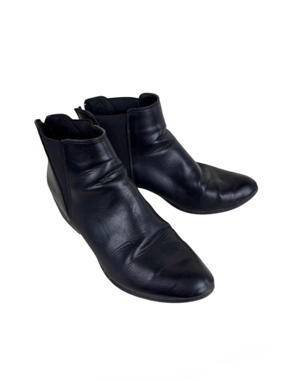 Esprit Black Tiffany Heeled Leather 90s Y2K Ankle Booties Women's Size 10